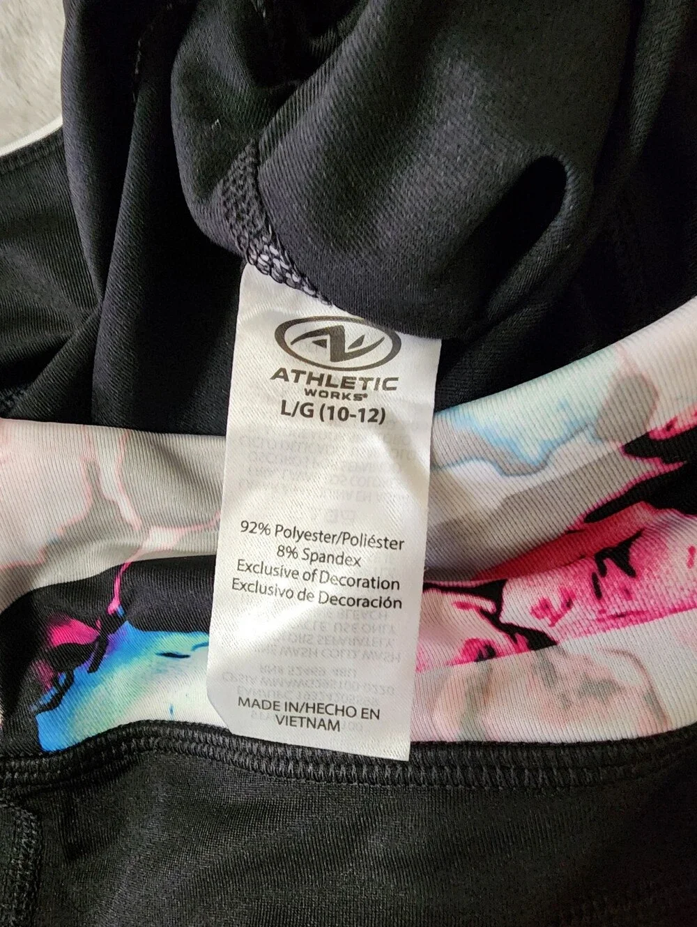 Floral Athletic Activewear Set | Tank Top‎ & Shorts | Athletic Works | L/G 10-12
